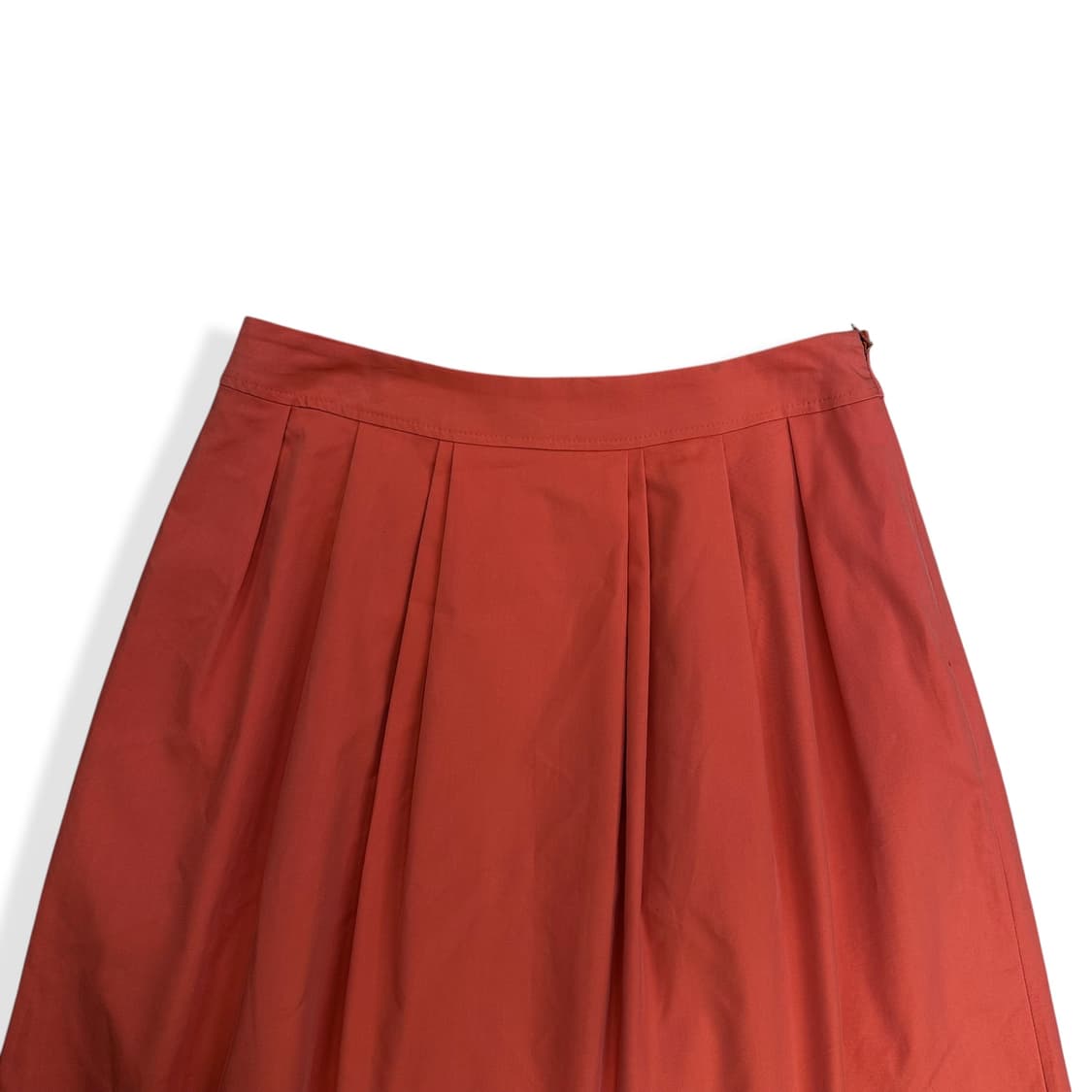 Orange Red Pintuck Midi Skirt 상품이미지4