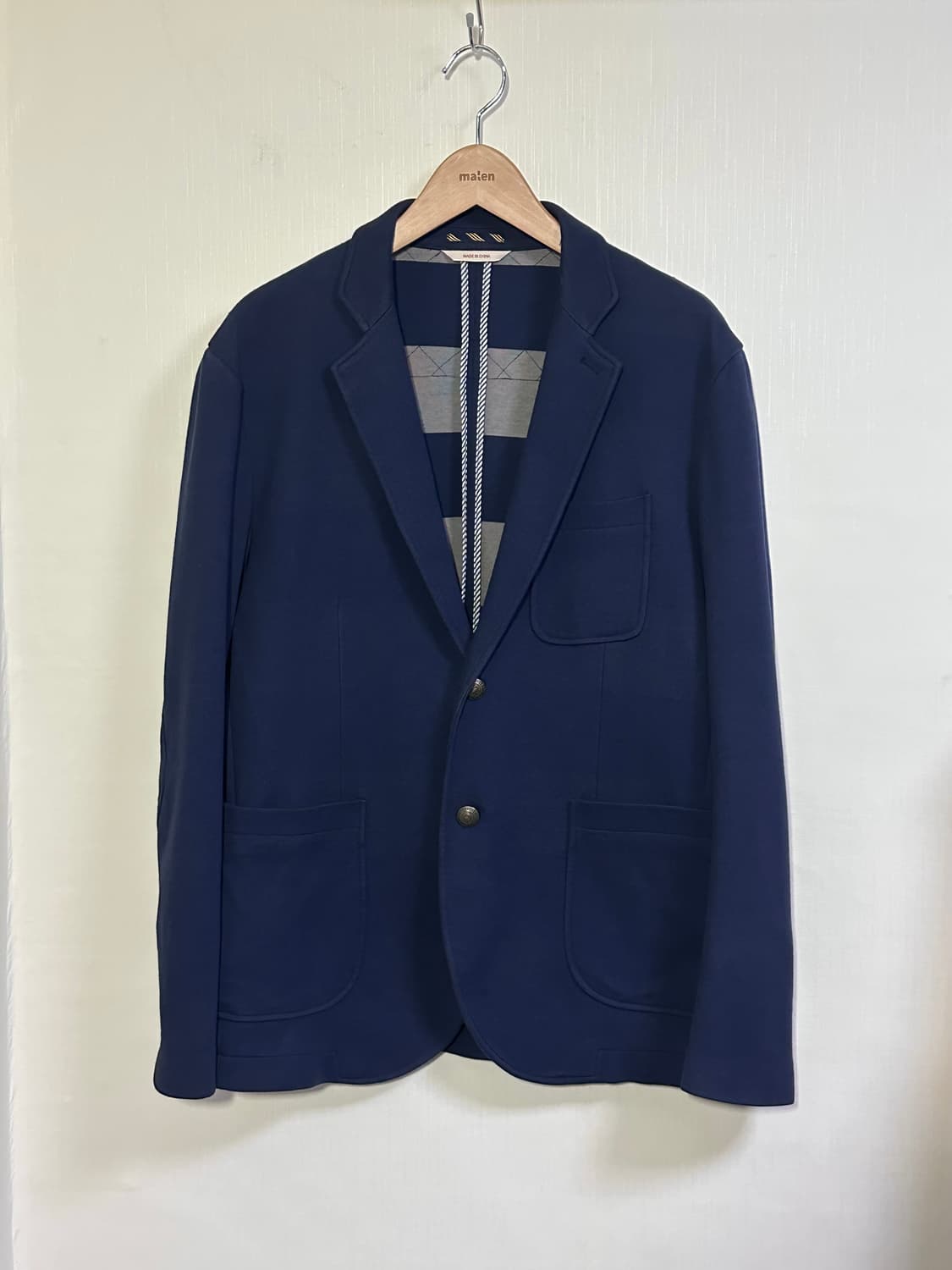 새상품) 브룩스브라더스 앤틱 금장 코튼 블레이저 L/105/네이비 상품이미지1