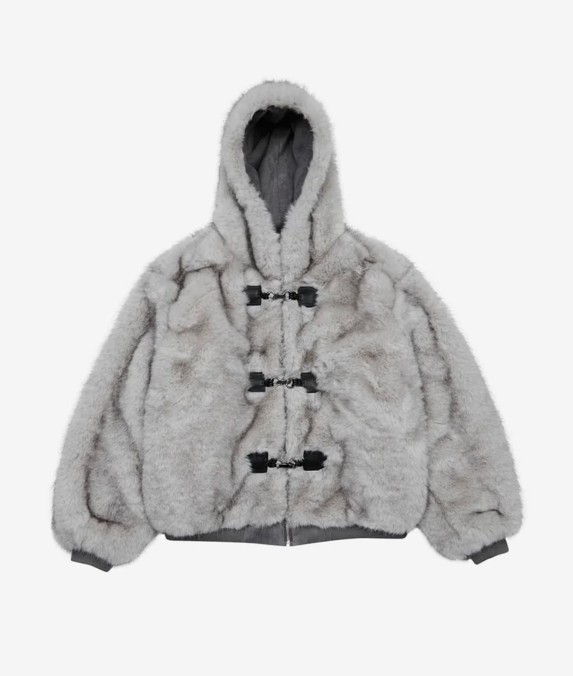 LUVISTRUE 러브이즈트루 EV 리버시블 퍼 후드 그레이 상품이미지3