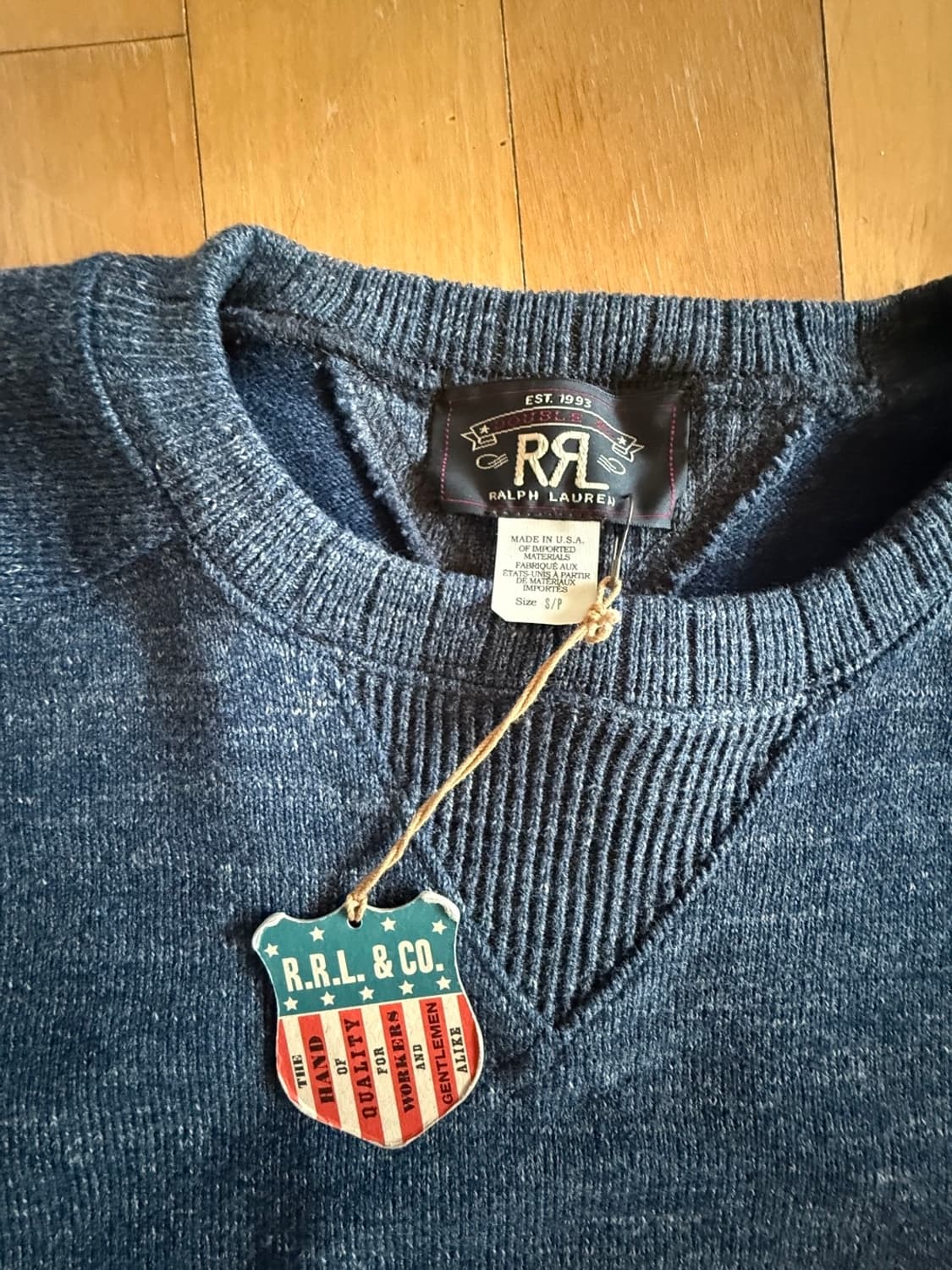 RRL made in USA 코튼-울 크루넥 스웻셔츠 상품이미지3