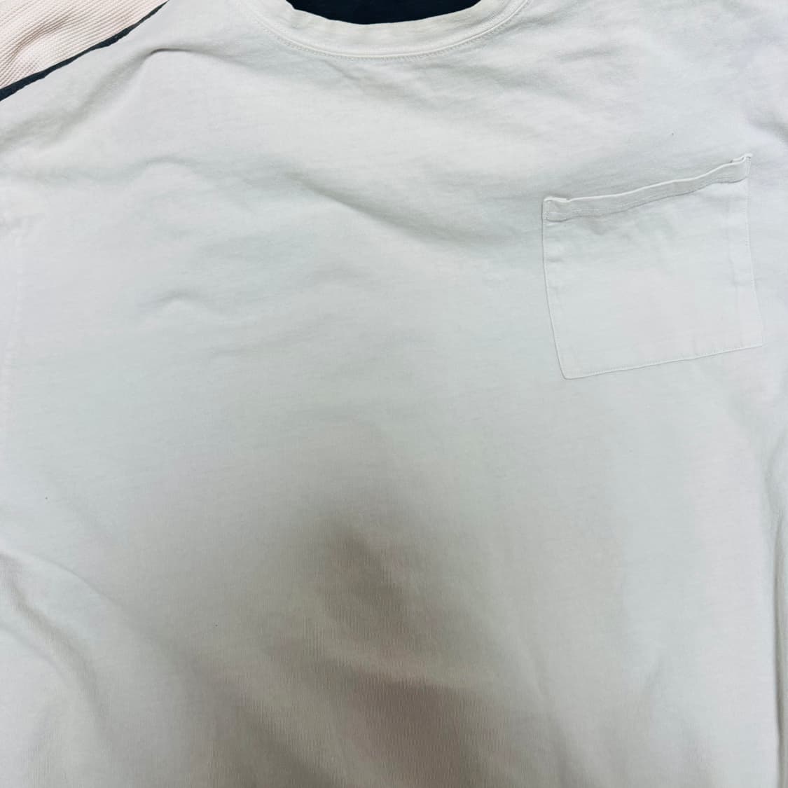 캐피탈 투톤 빅 포켓 티셔츠 키나리 블랙 Free 상품이미지10