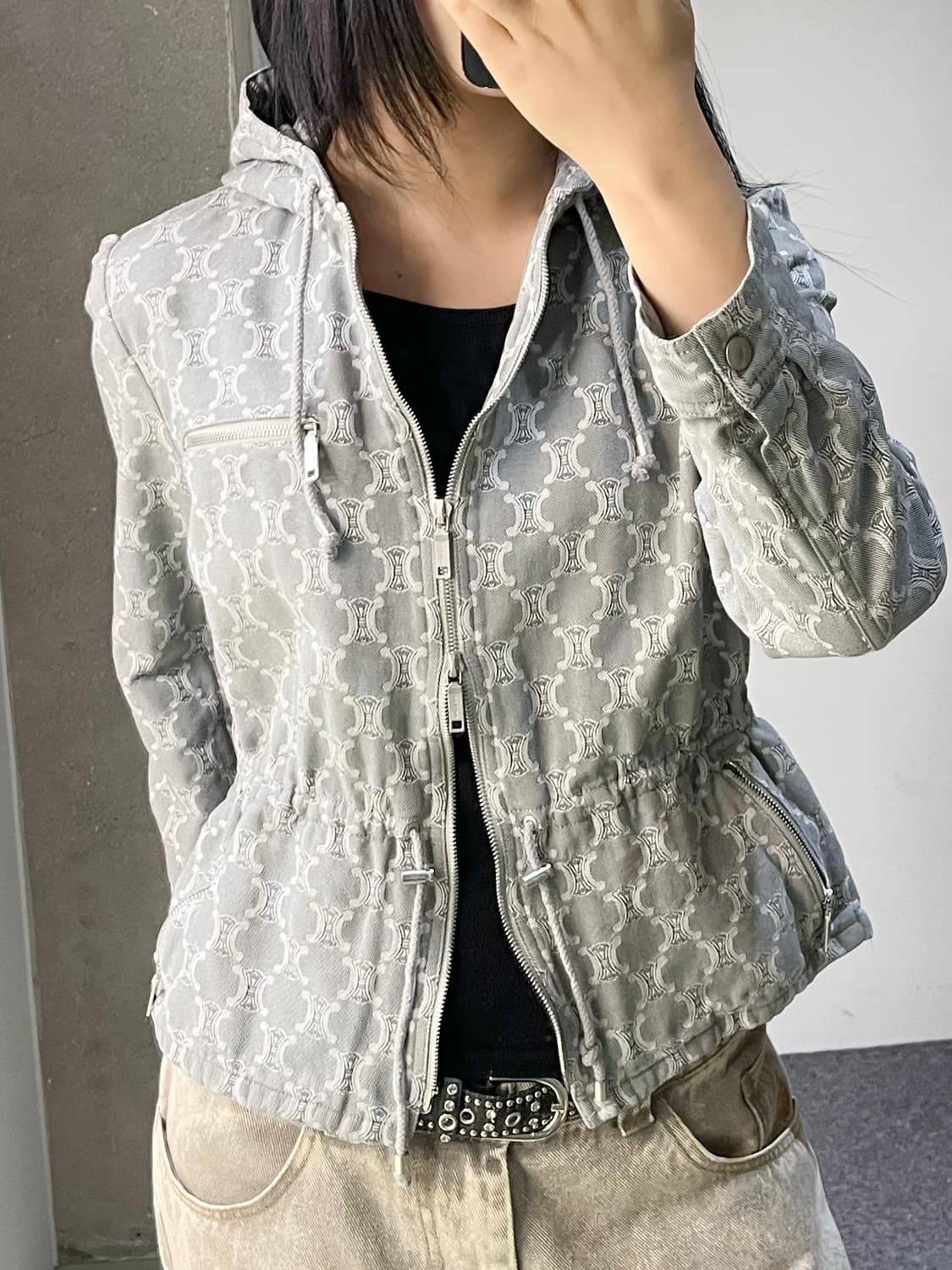 셀린느 트리옹프 자카드 후드 자켓 상품이미지3