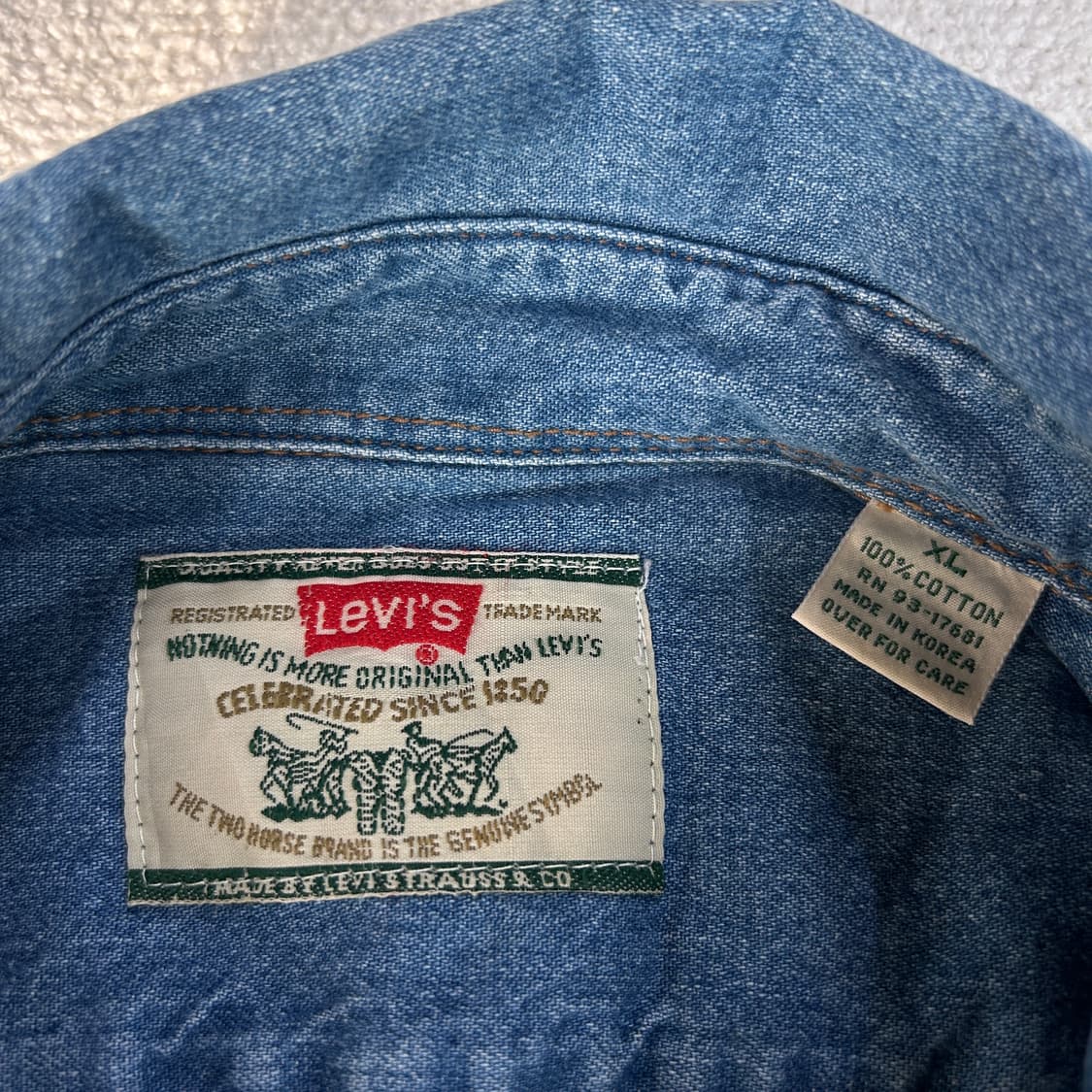 리바이스 데님 셔츠 청남방 m 상품이미지2