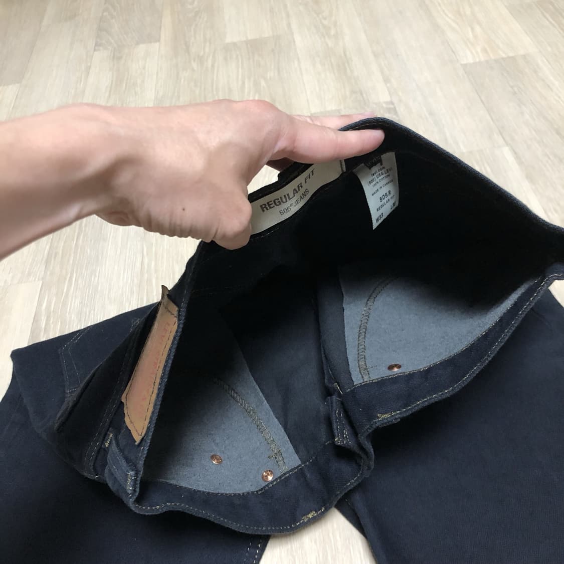 (31) 00's 리바이스 Levi's 505 레귤러핏 블랙 흑청 데님 상품이미지5