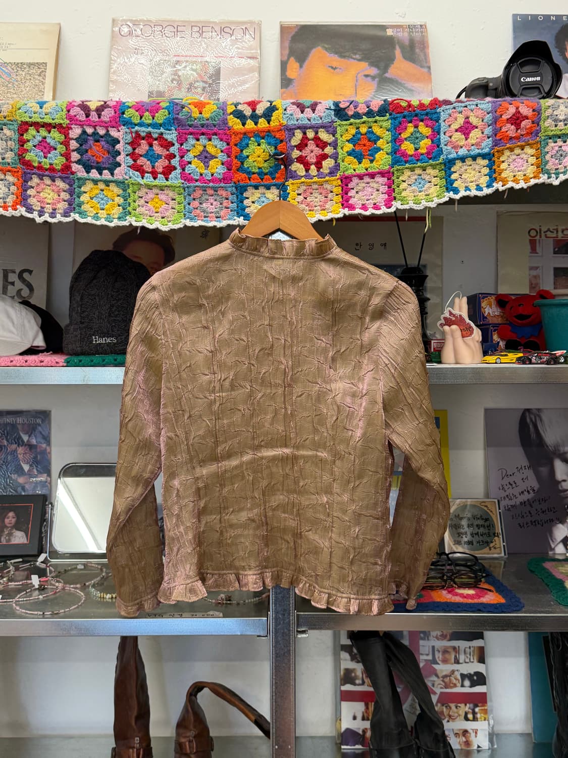 Vintage Sheer Wrinkle Blouse 상품이미지3