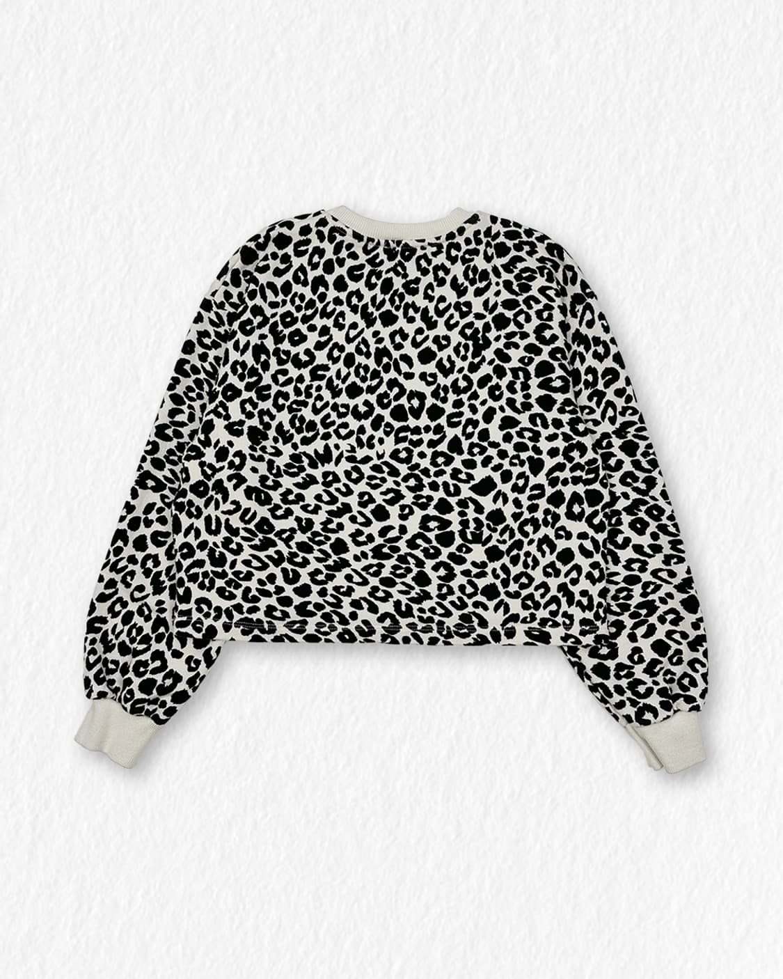 자라 레오파트 크롭 맨투맨 상품이미지2