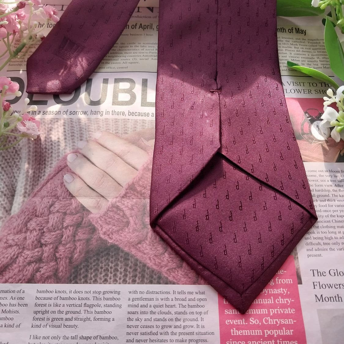 던힐 실크 와인 자카드 로고 넥타이 9.6cm A+등급 K1846
 상품이미지7