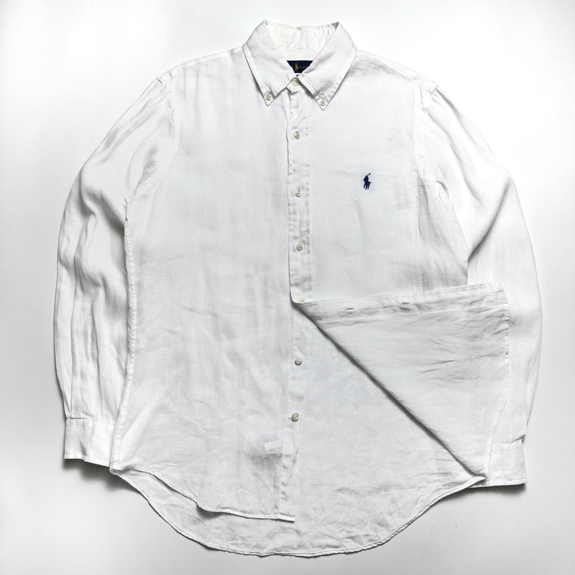 폴로 신형라벨 린넨 화이트 셔츠 상품이미지2