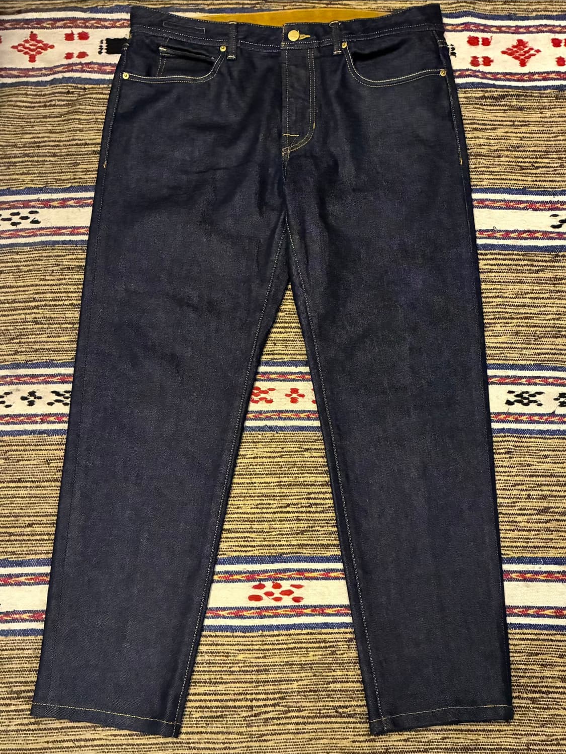 (36)Bastong 바스통 701 인디고 블루 테이퍼드 데님 청바지 상품이미지1