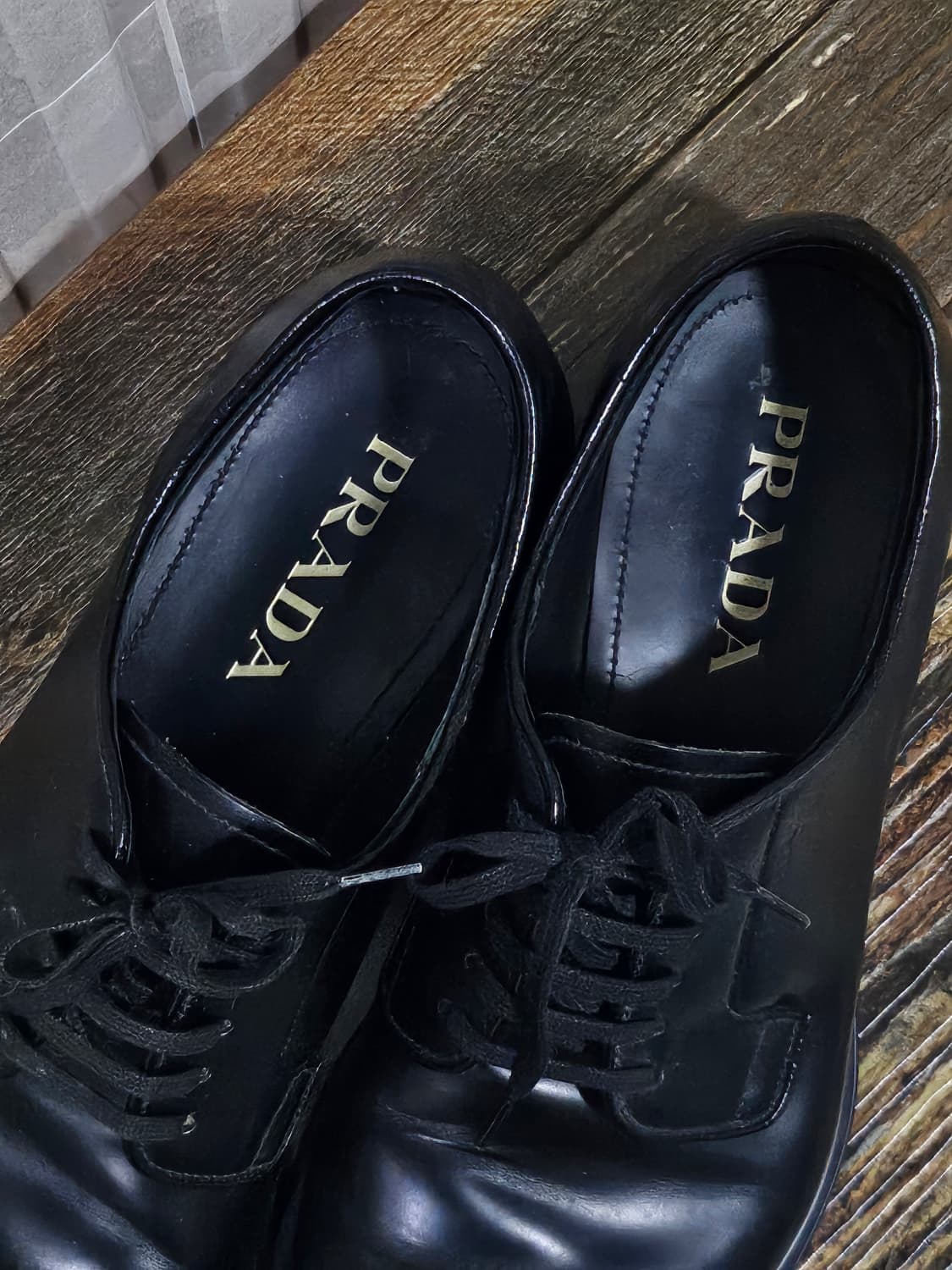 프라다 더비슈즈 로퍼 블랙 상품이미지5