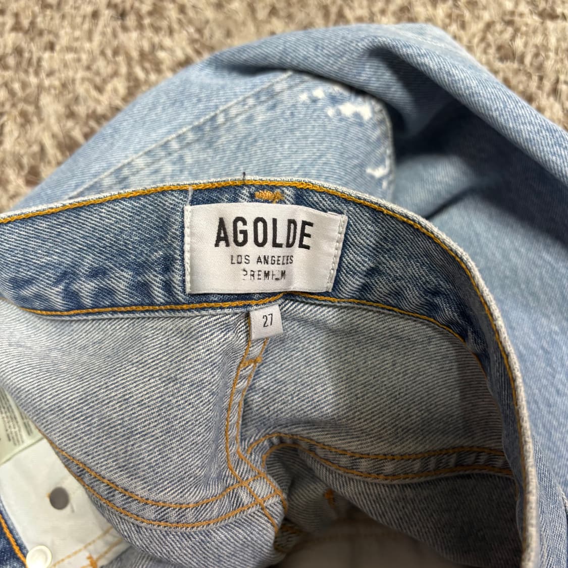 27 에이골디 AGOLDE 연청 디스트로이드 데님팬츠 상품이미지4