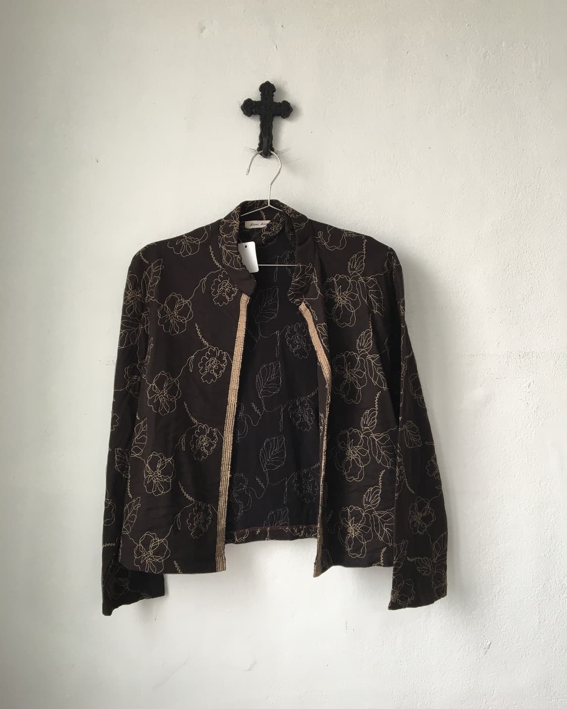 Embroidery pattern open jacket 상품이미지2