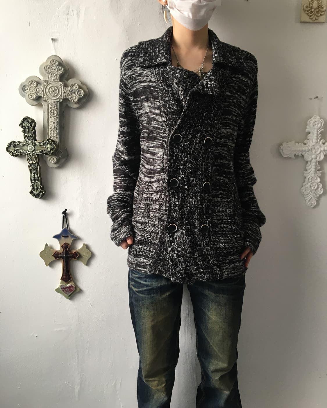 Double button knit cardigan 상품이미지7