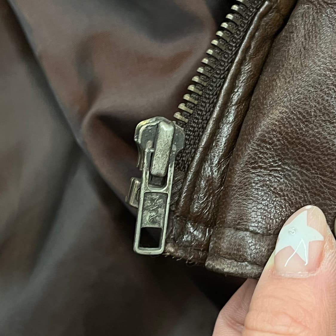 [정품/95] bigbell 빈티지 브라운 가죽 자켓 b14 상품이미지7