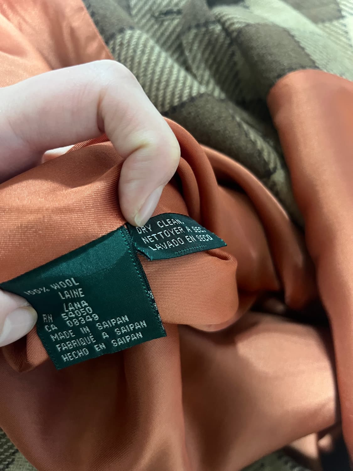 랄프로렌 체크 셔츠 코트 (울100) 상품이미지7