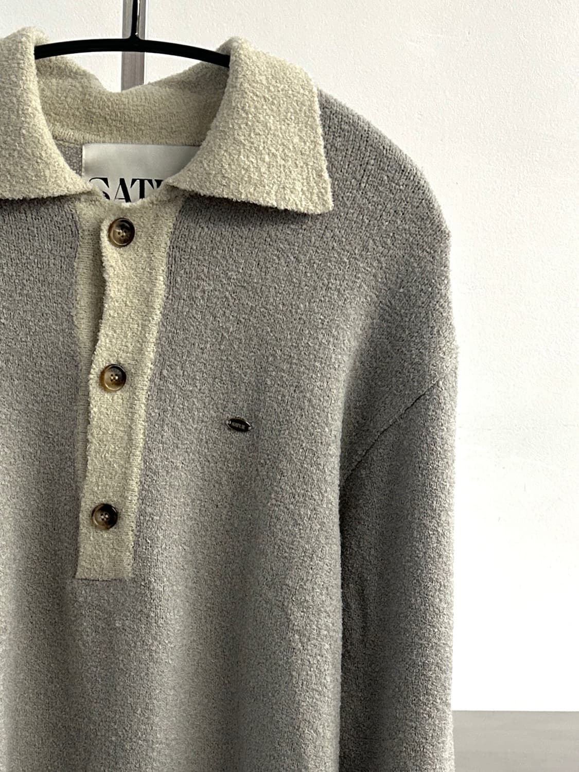 세터 나폴리 울 부클 폴로 니트 상품이미지1