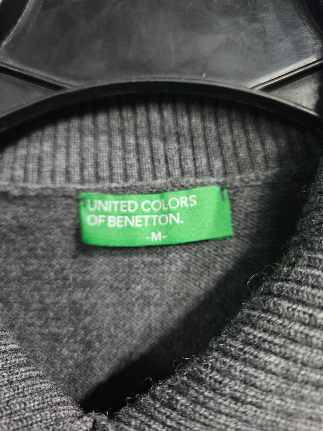 베네통 유나이티드 그레이컬러 남성 슬림핏 95 카라니트  상품이미지3