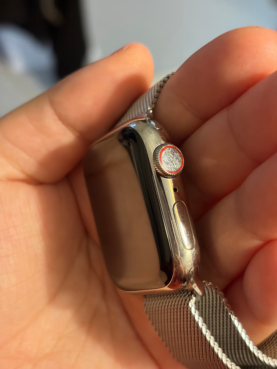애플워치 시리즈 9 셀룰러 41mm 스테인리스 모델 정품 밀레니엄 루프  상품이미지6