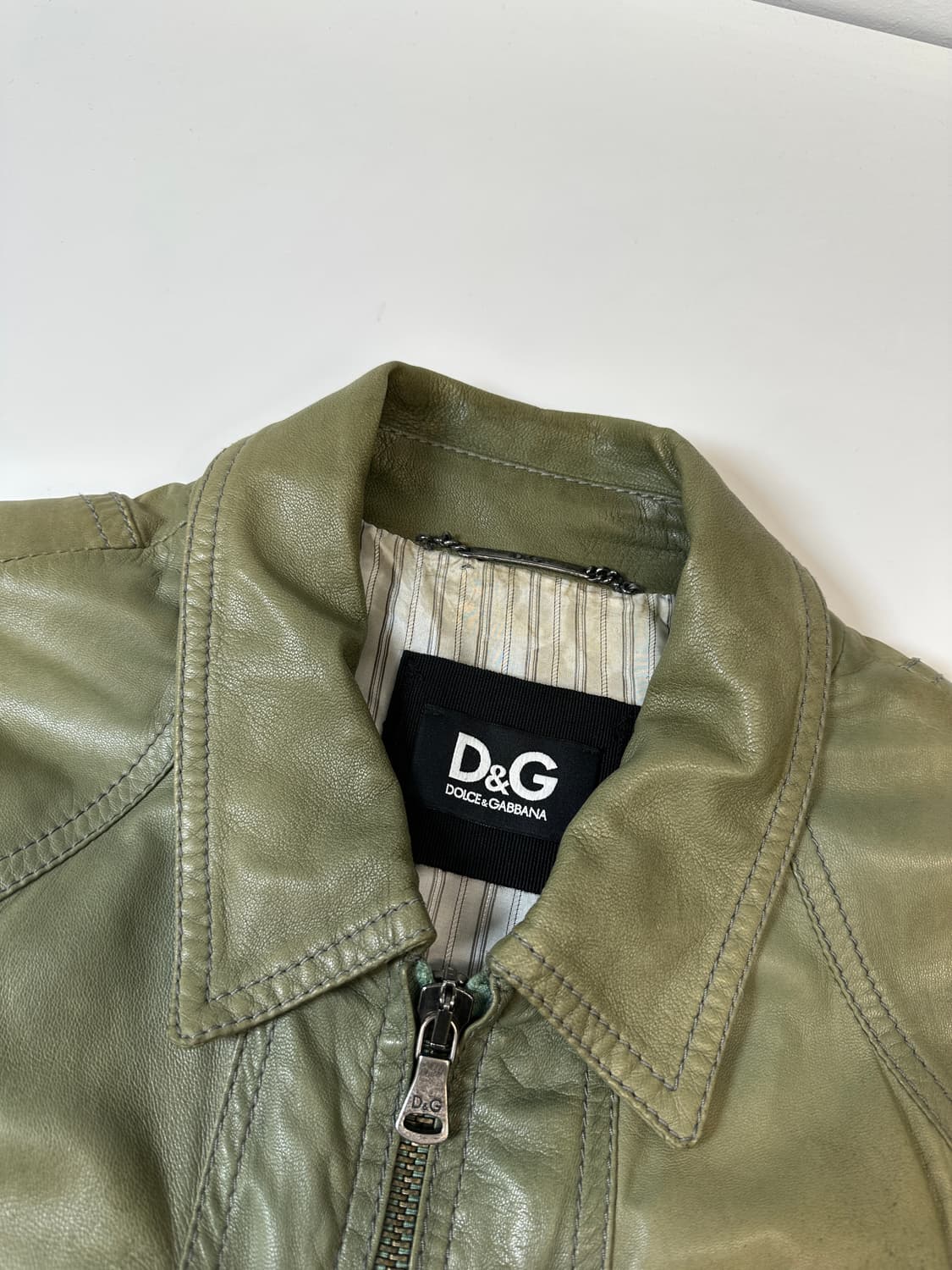 54)돌체앤가바나 램스킨 자켓 (olive green) 상품이미지3