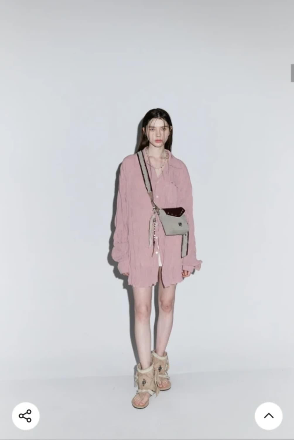 알에스에스씨 핑크 셔츠 상품이미지3