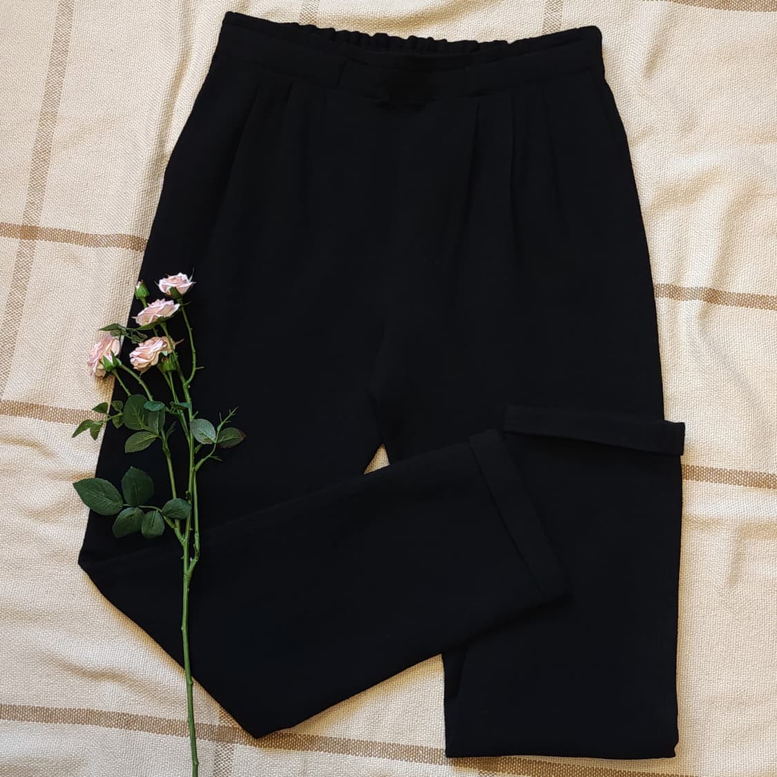 조르지오 아르마니 울 팬츠 슬랙스 밴딩 팬츠 블랙 46 상품이미지3