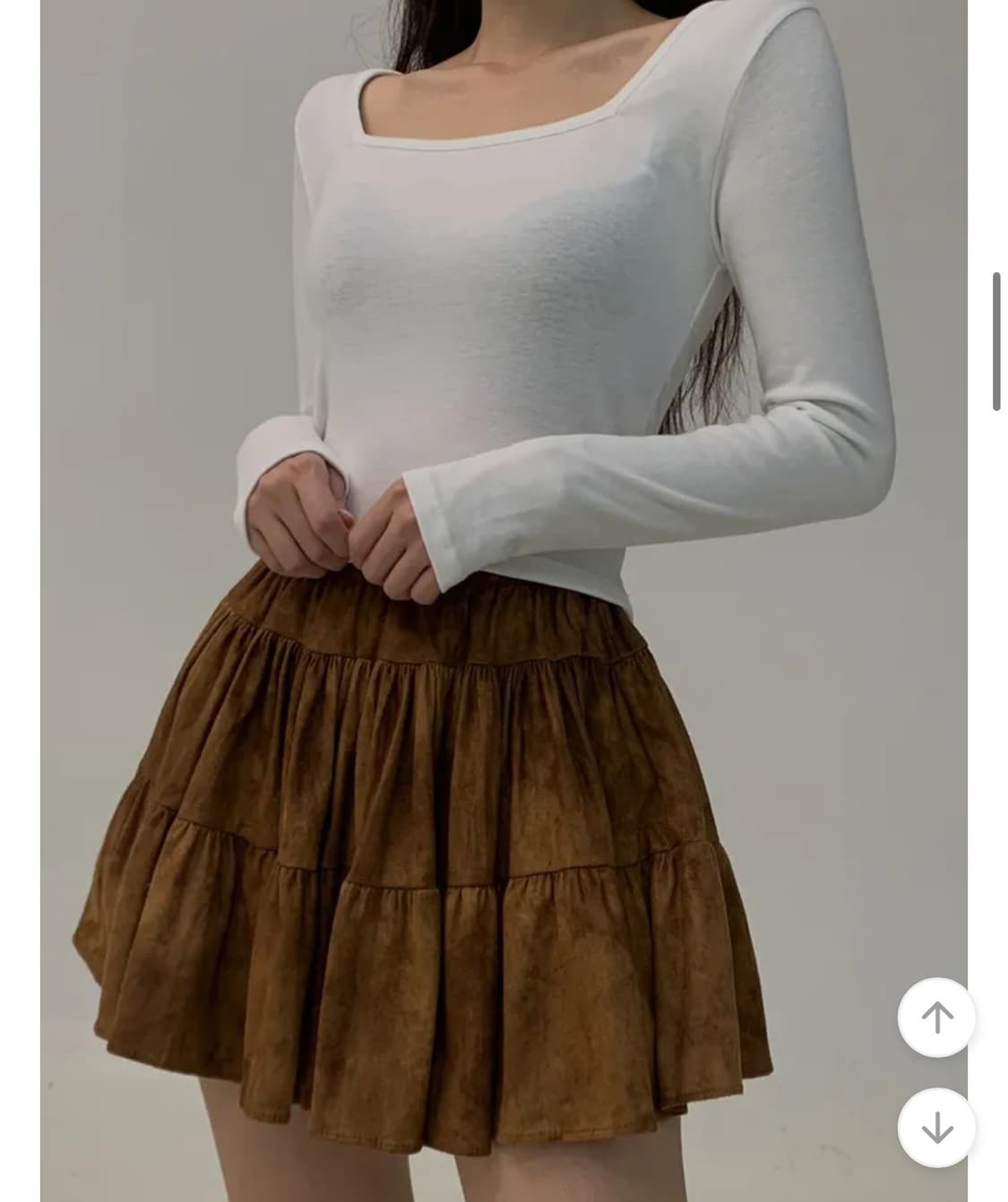 스웨이드 스커트 상품이미지1