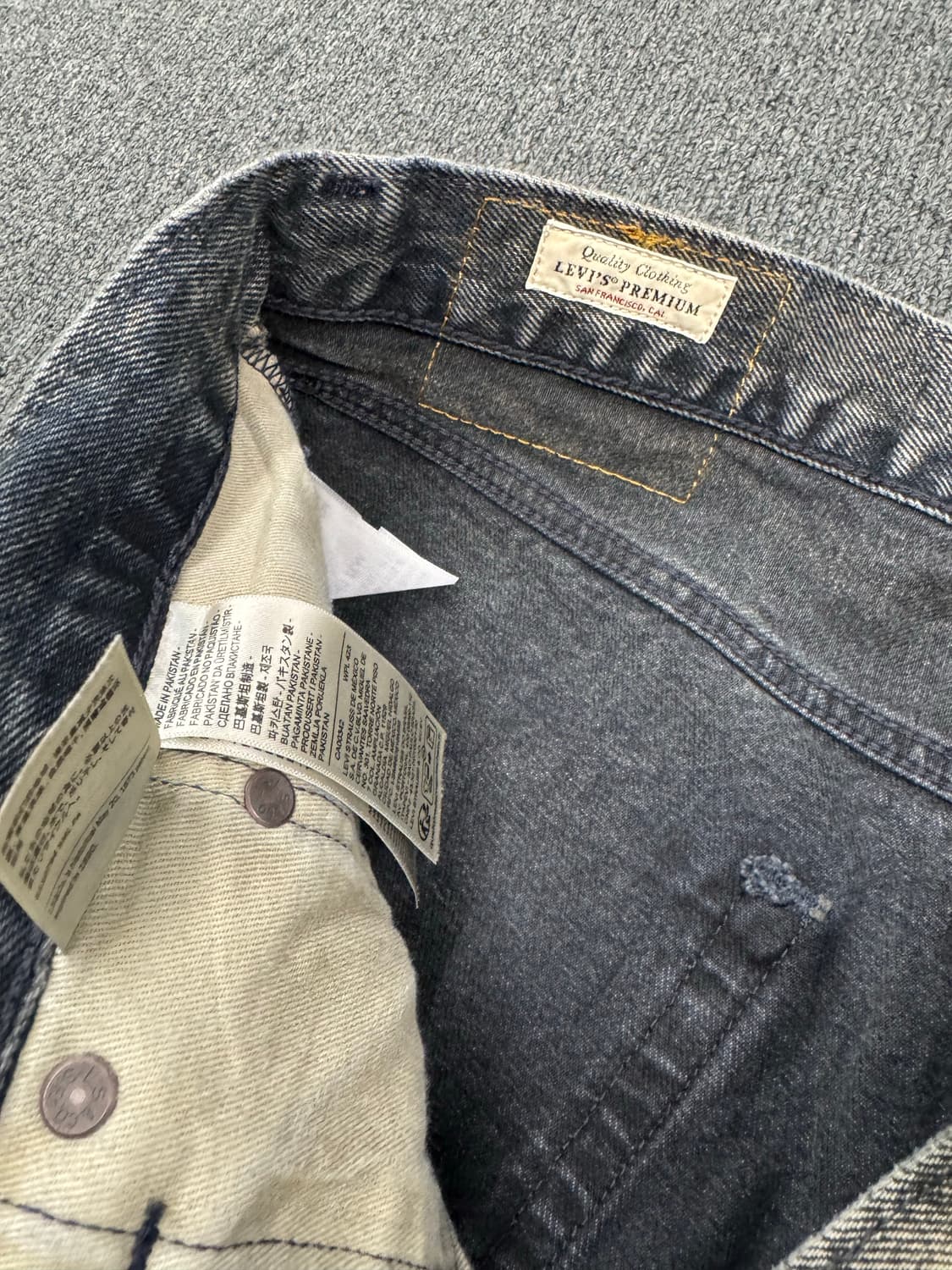 32)리바이스 빈티지 워싱 578 흑청 데님팬츠 상품이미지5