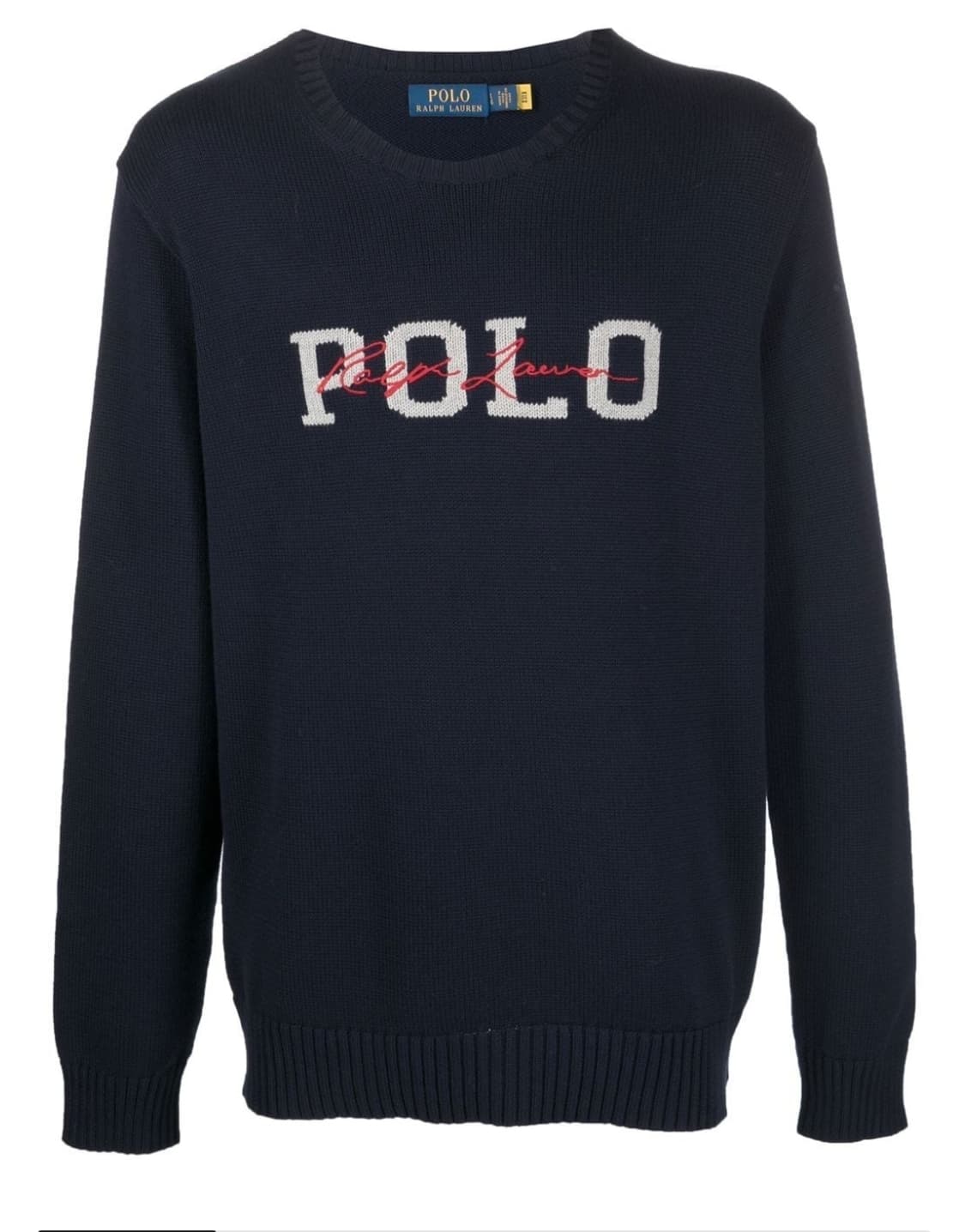 [M] 폴로 랄프로렌 로고 코튼 스웨터 블루 미개봉 새상품 상품이미지2