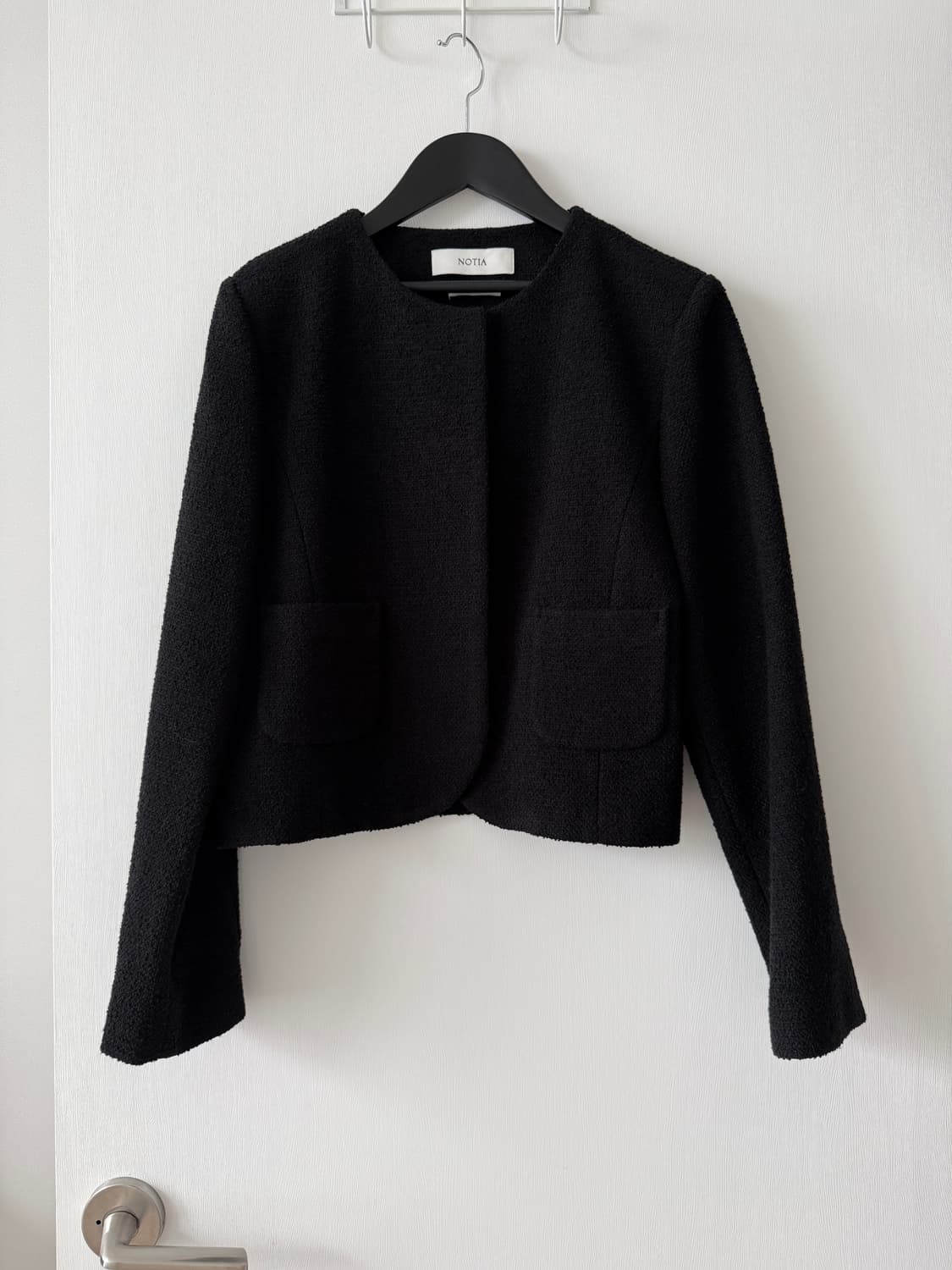 노티아 NOTIA 트위드 자켓 (블랙/M) 상품이미지2