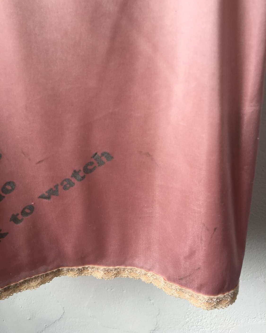 Lettering printing lace trimming sleevel 상품이미지7