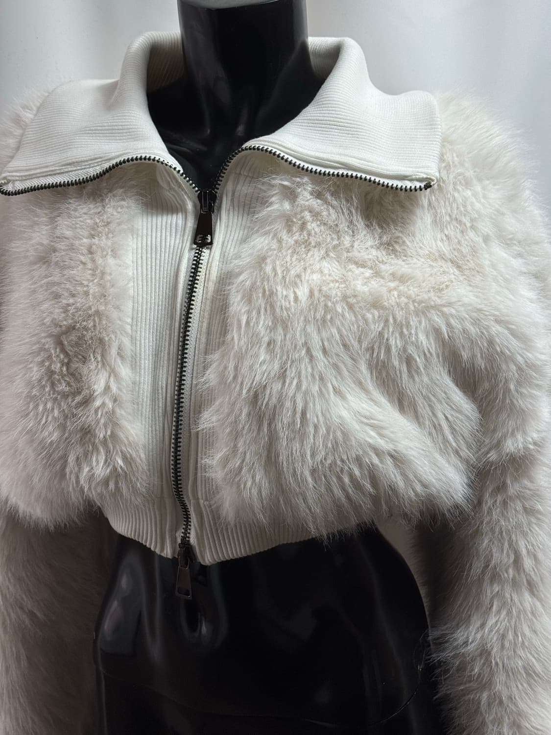 하이넥 퍼 투웨이 니트 집업 상품이미지2