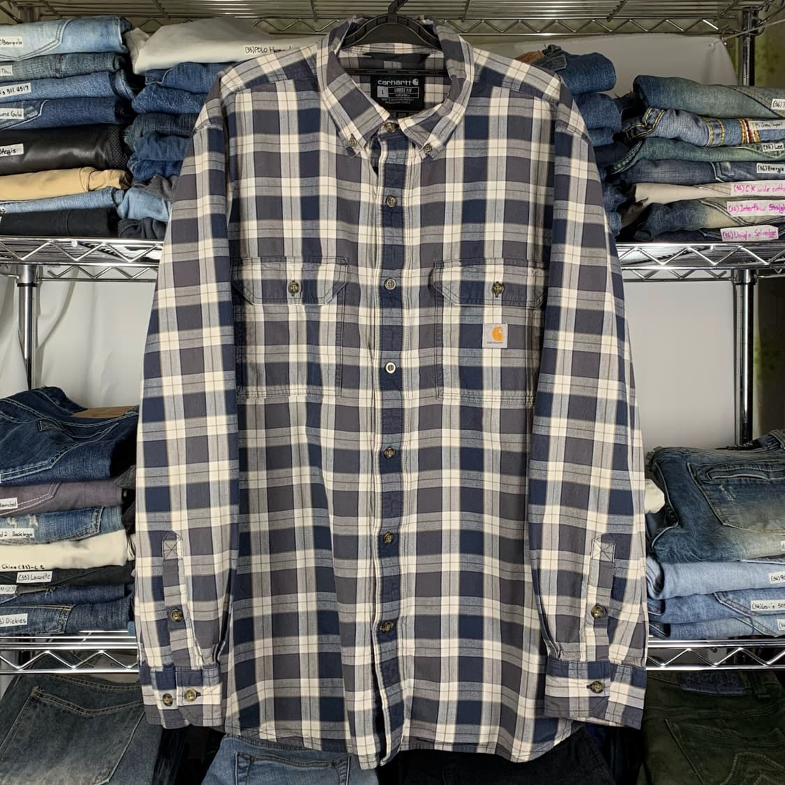 [L] 칼하트 루즈핏 멀티체크 워크셔츠 상품이미지2