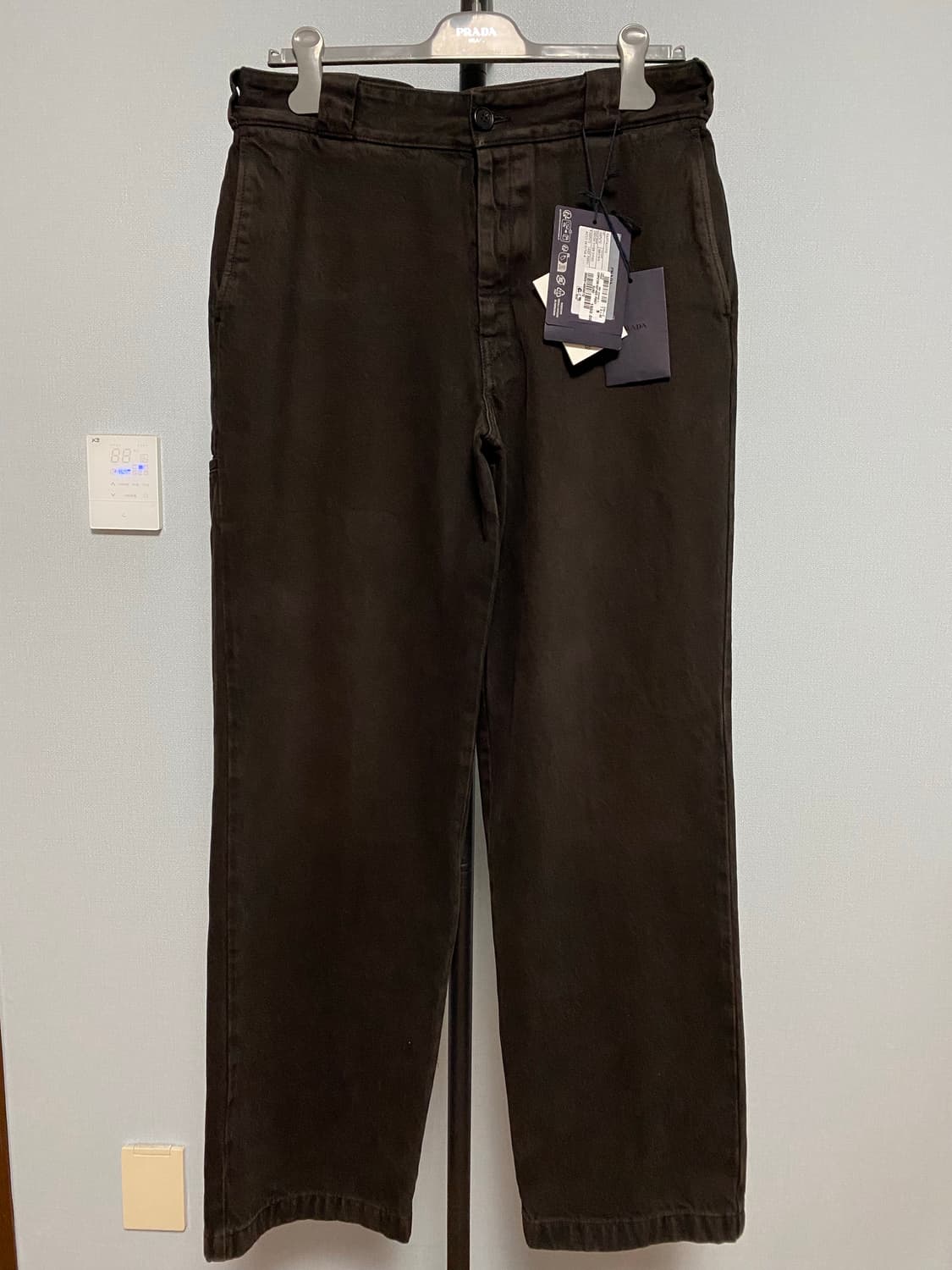 [48S] 프라다 릴랙스 핏 데님 진 브라운 상품이미지1