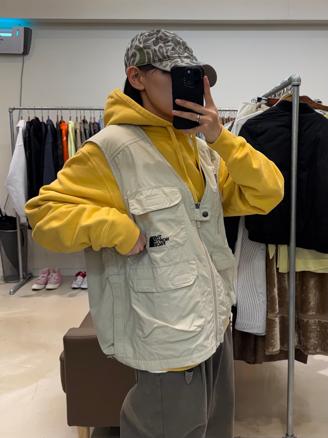 노스페이스 나일론 피싱 베스트 베이지 상품이미지6