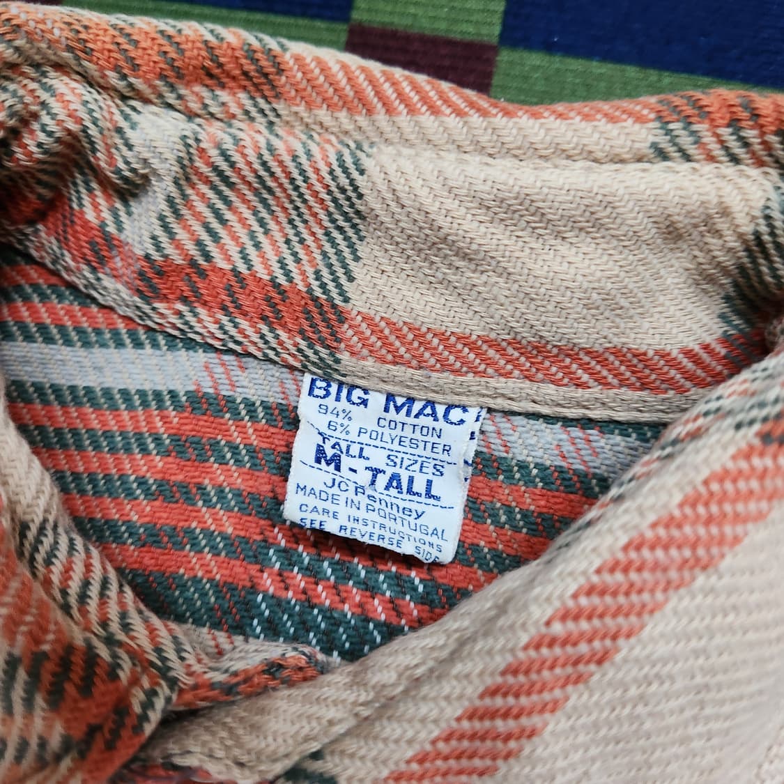 70s Big Mac 제이씨페니 체크 플란넬 워크셔츠 상품이미지4