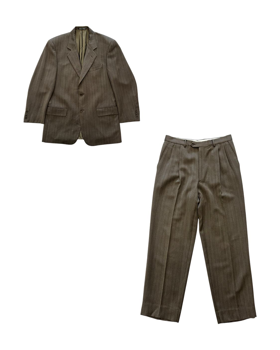 발렌티노 우모 초기 90s 헤링본 수트 셋업 상품이미지4