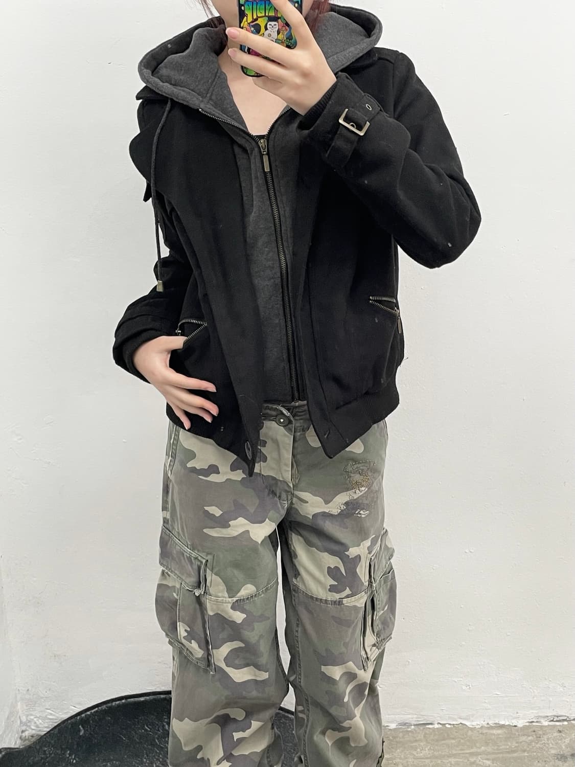 레이어드 버튼 버클 자켓  상품이미지8