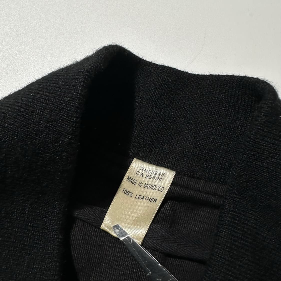 디젤 00’s Y2K 카프 레더 봄버 블루종 자켓 올리브 그린 상품이미지5