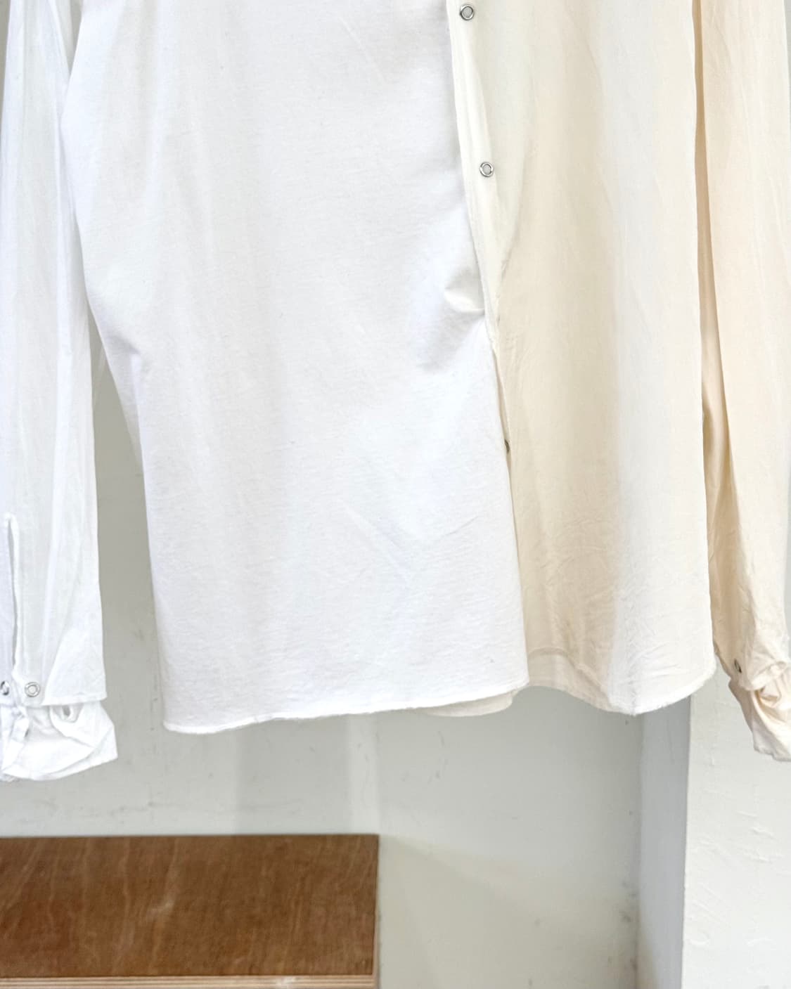 메종 마르지엘라 17SS 화이트 스냅 버튼 셔츠 상품이미지5