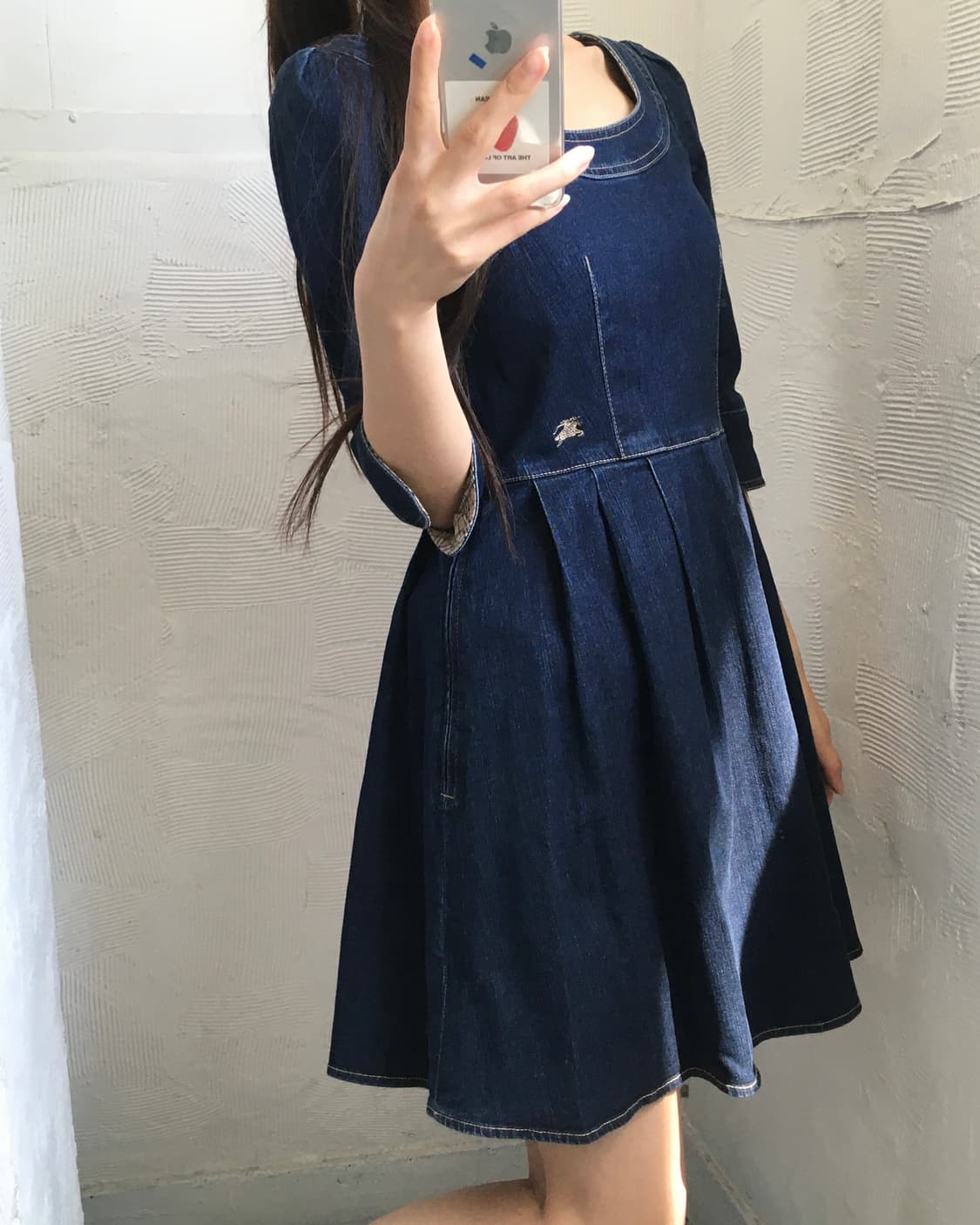 Burberry 버버리 블루라벨 데님 인디고 플리츠 원피스 상품이미지3