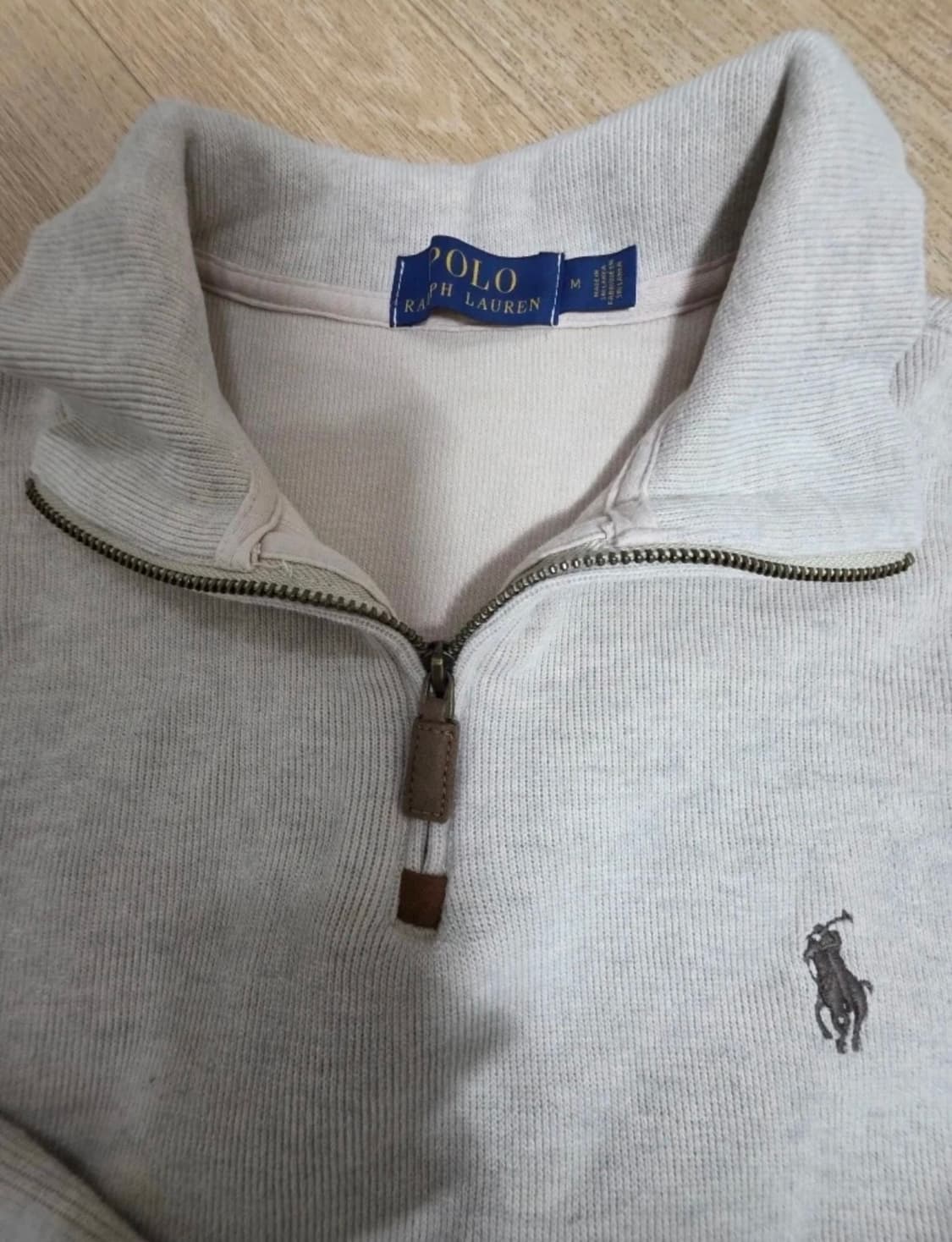 폴로 랄프로렌 반집업 코튼 니트 M 상품이미지2
