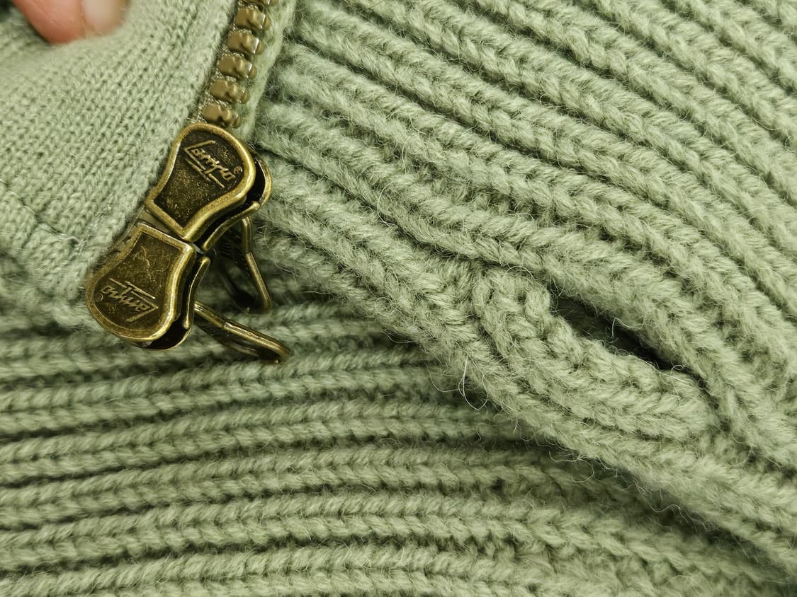 아워레가시 집업 랩 가디건 리파인드 그린 쿼티디안 울 48 상품이미지4