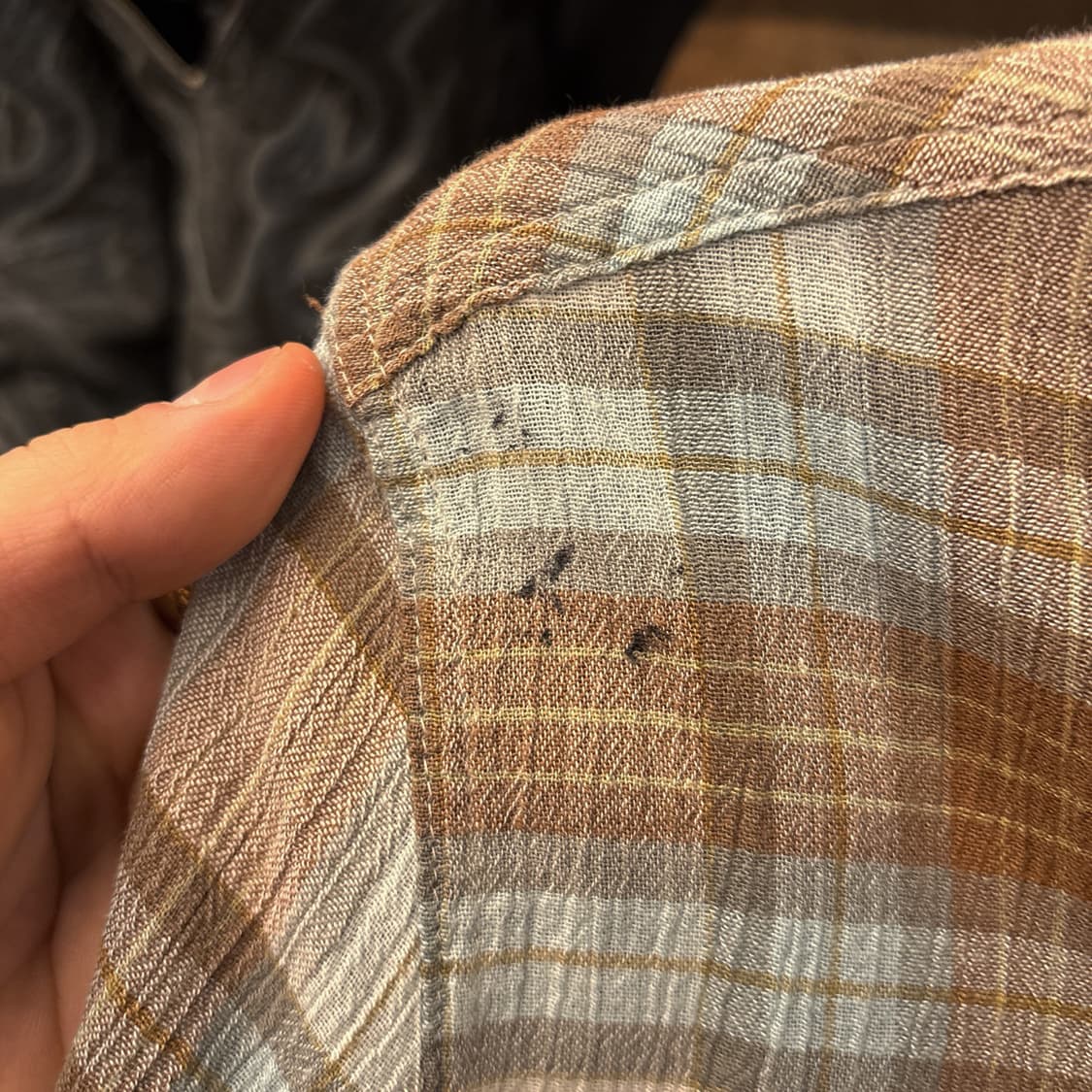 파타고니아 오가닉코튼 페이드 타탄체크 린넨 워크셔츠 N1018 상품이미지7