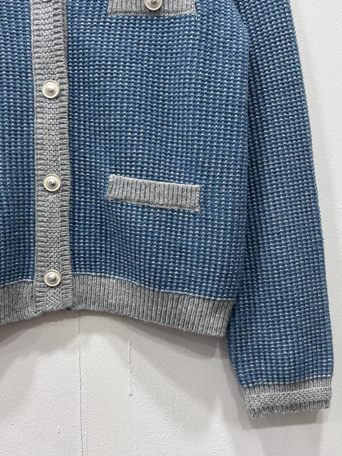 [90] 로엠 블루 트위드 니트 가디건 여성 90사이즈 상품이미지3
