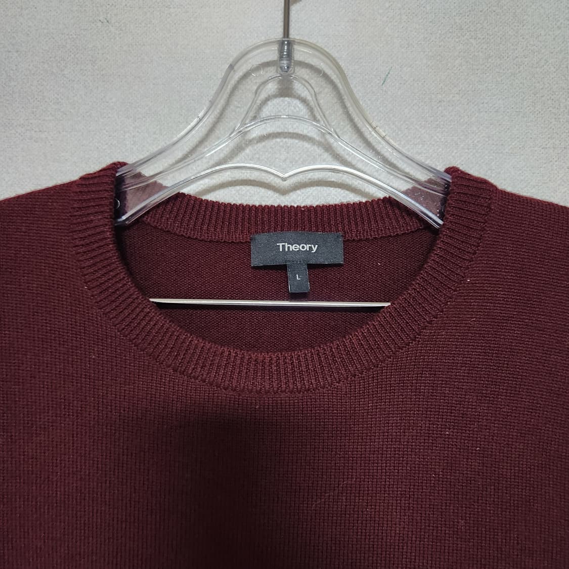 띠어리 버건디 니트 남L 상품이미지3