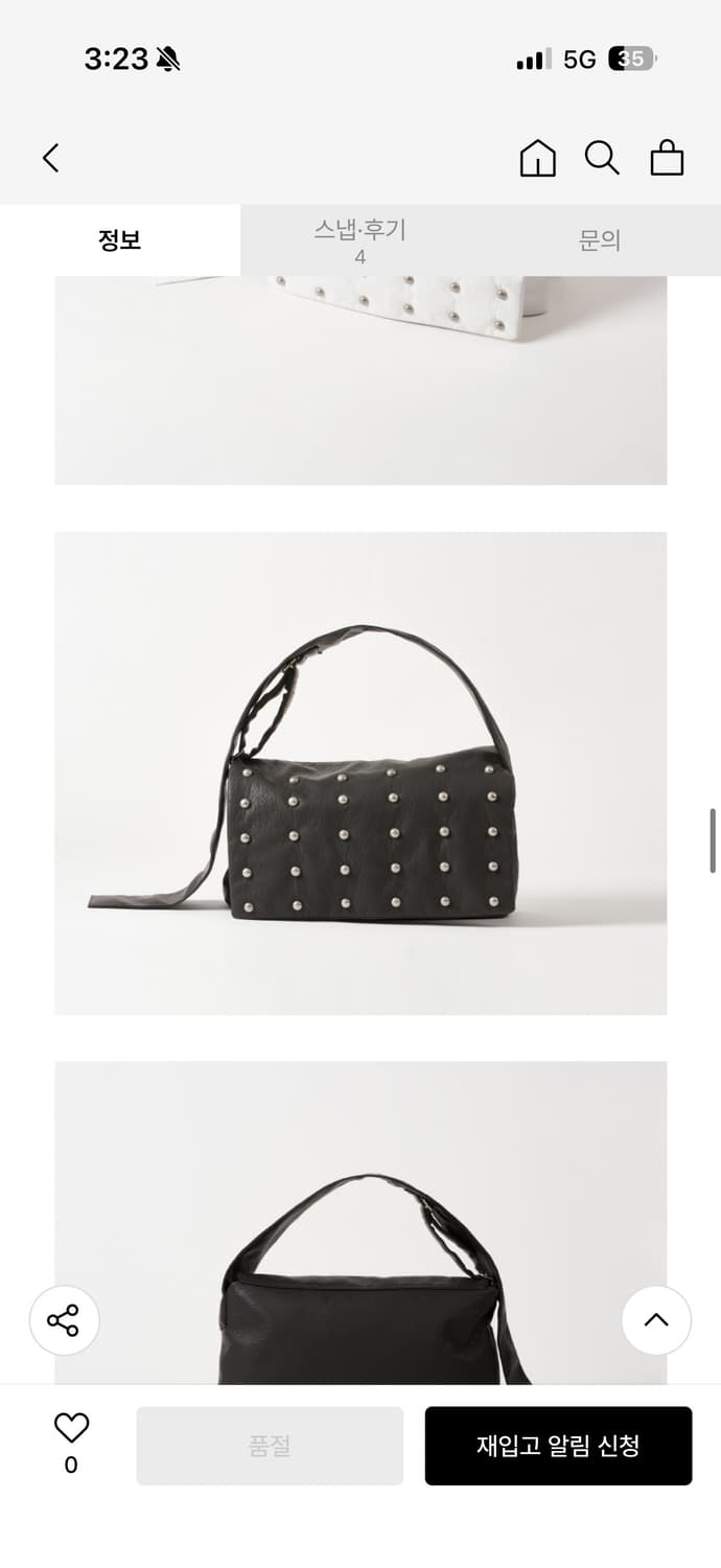 플리즈프로젝트 스터드 레더 백 상품이미지4