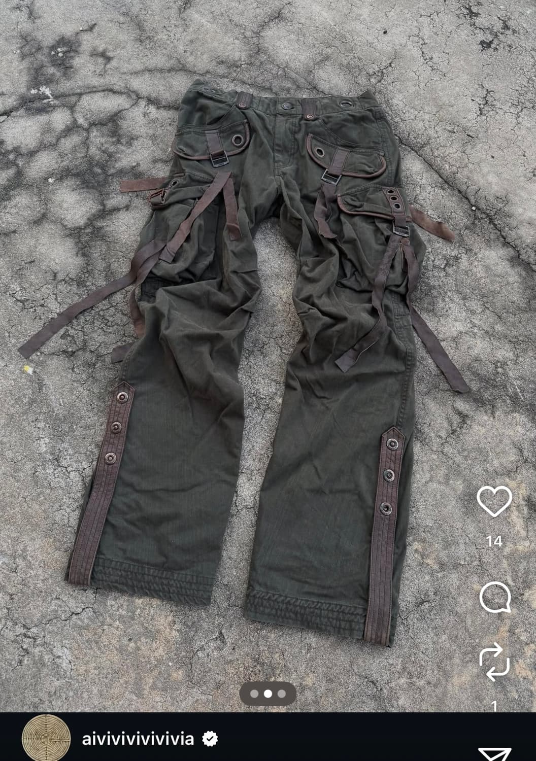 V.I.A 빈티지 카고 팬츠 상품이미지2