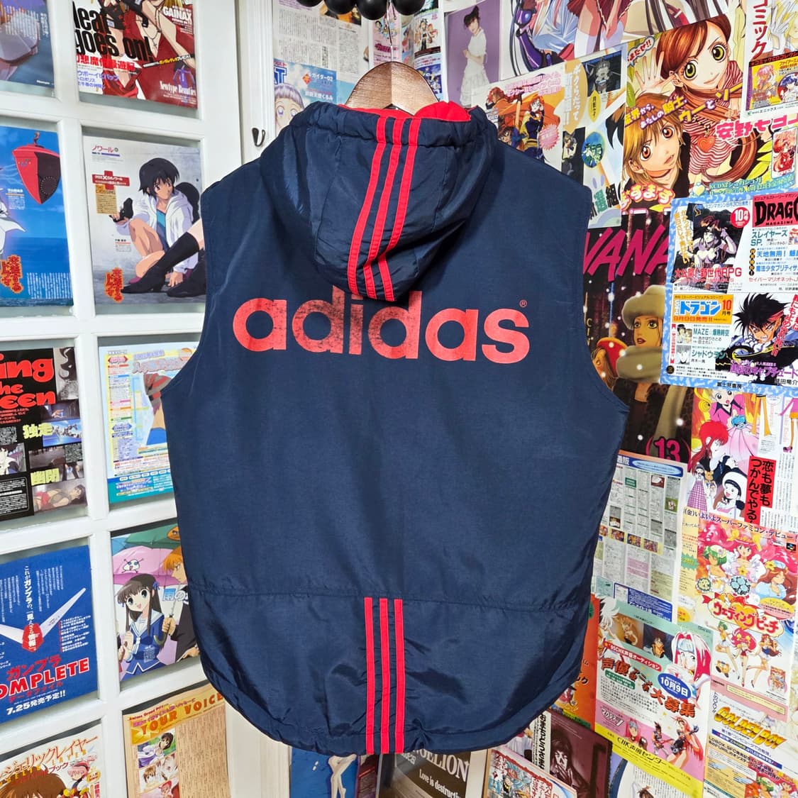 90'S 아디다스 제우교역 리버시블 패딩 조끼 상품이미지5