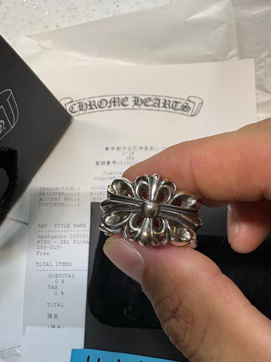 크롬하츠 더블 플로랄링 us9.5 상품이미지1