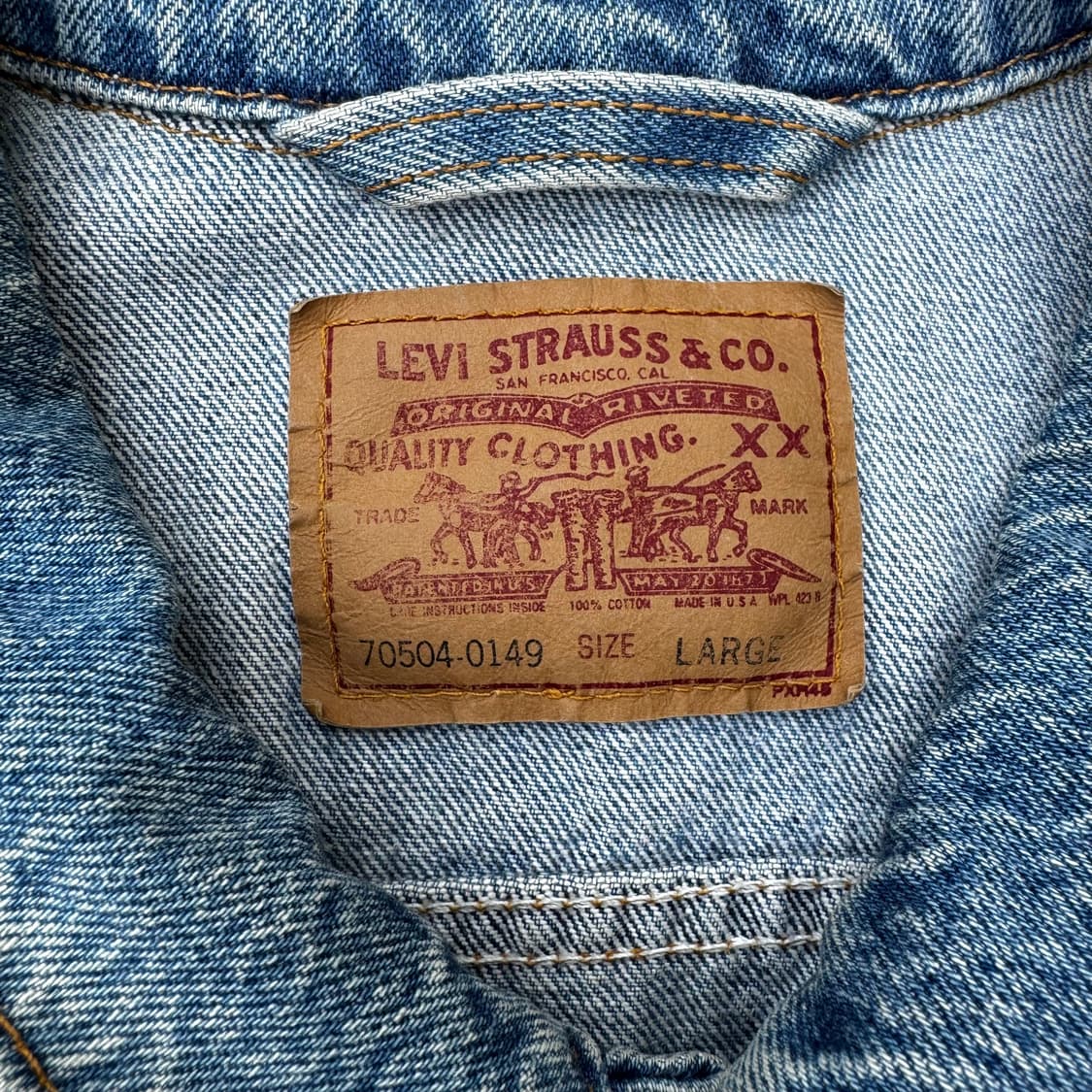 [XL] 90s USA 리바이스 70504-0149 2세대 데님 자켓 상품이미지7